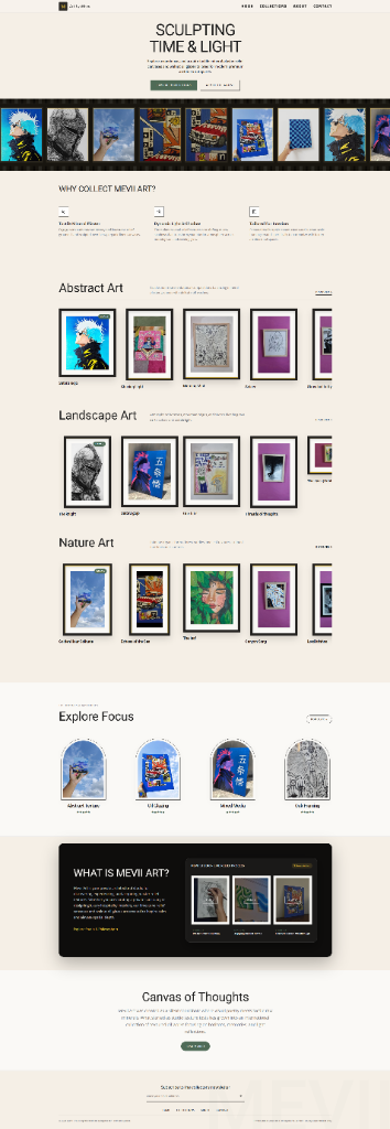 MEVII ART Website Built By Us